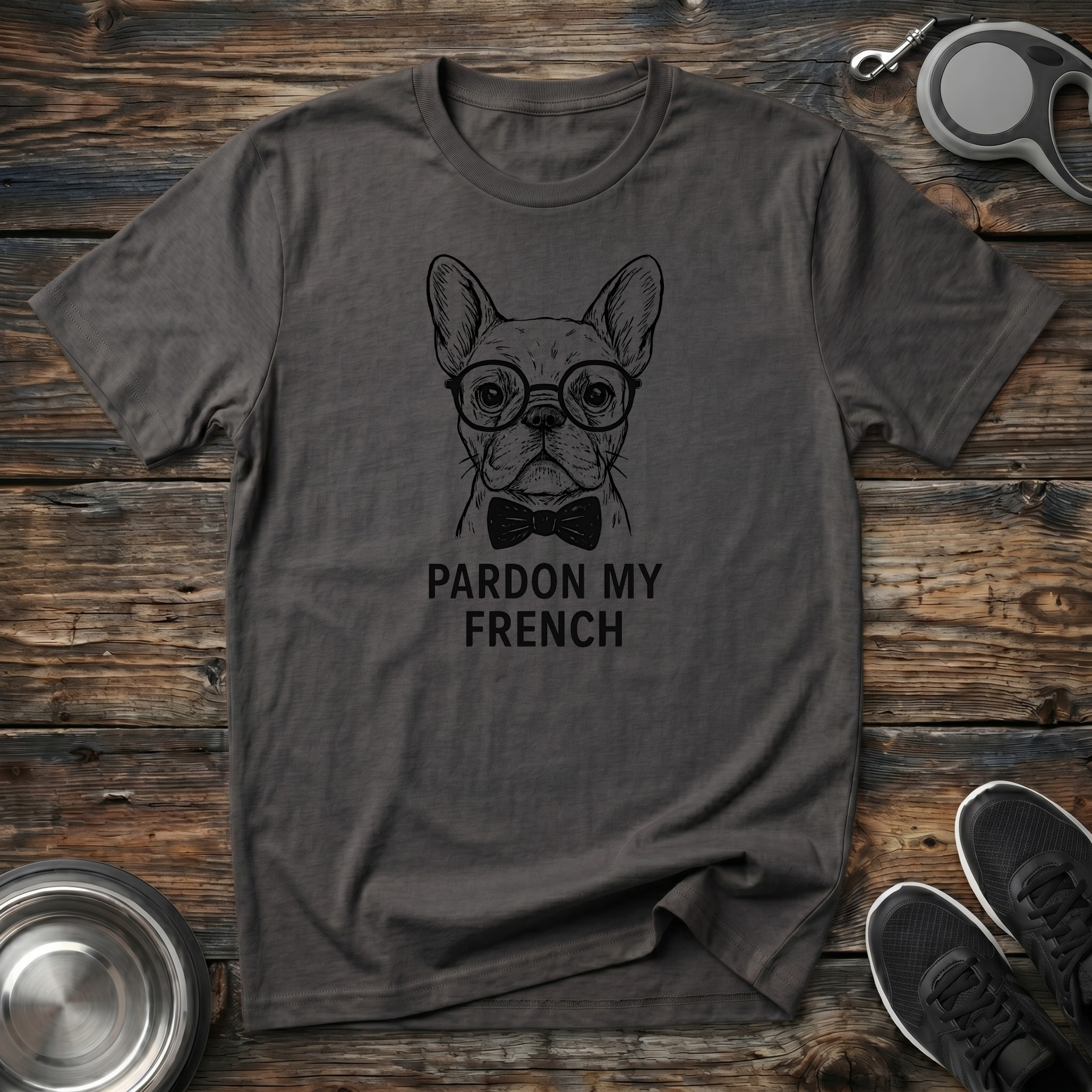 Pardon My French Bulldog Funny T-Shirt – Dapper French Bulldog Graphic Tee for Frenchie Lovers & Dog Moms