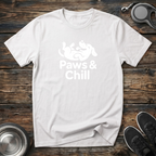 Paws & Chill Funny Dog Lover T-Shirt – Cute Rolling Dog Graphic Tee for Pet Parents & Dog Moms