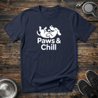 Paws & Chill Funny Dog Lover T-Shirt – Cute Rolling Dog Graphic Tee for Pet Parents & Dog Moms