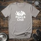 Paws & Chill Funny Dog Lover T-Shirt – Cute Rolling Dog Graphic Tee for Pet Parents & Dog Moms
