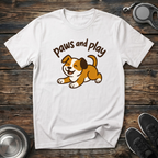 Paws and Play Cute Puppy T-Shirt – Adorable Kawaii Dog Graphic Tee for Dog Lovers, Dog Moms & Puppy Fans