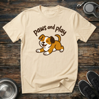 Paws and Play Cute Puppy T-Shirt – Adorable Kawaii Dog Graphic Tee for Dog Lovers, Dog Moms & Puppy Fans
