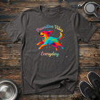 Pawsitive Vibes Everyday Colorful Dog T-Shirt – Vibrant Watercolor Dog Graphic Tee for Dog Lovers & Positive Energy Fans