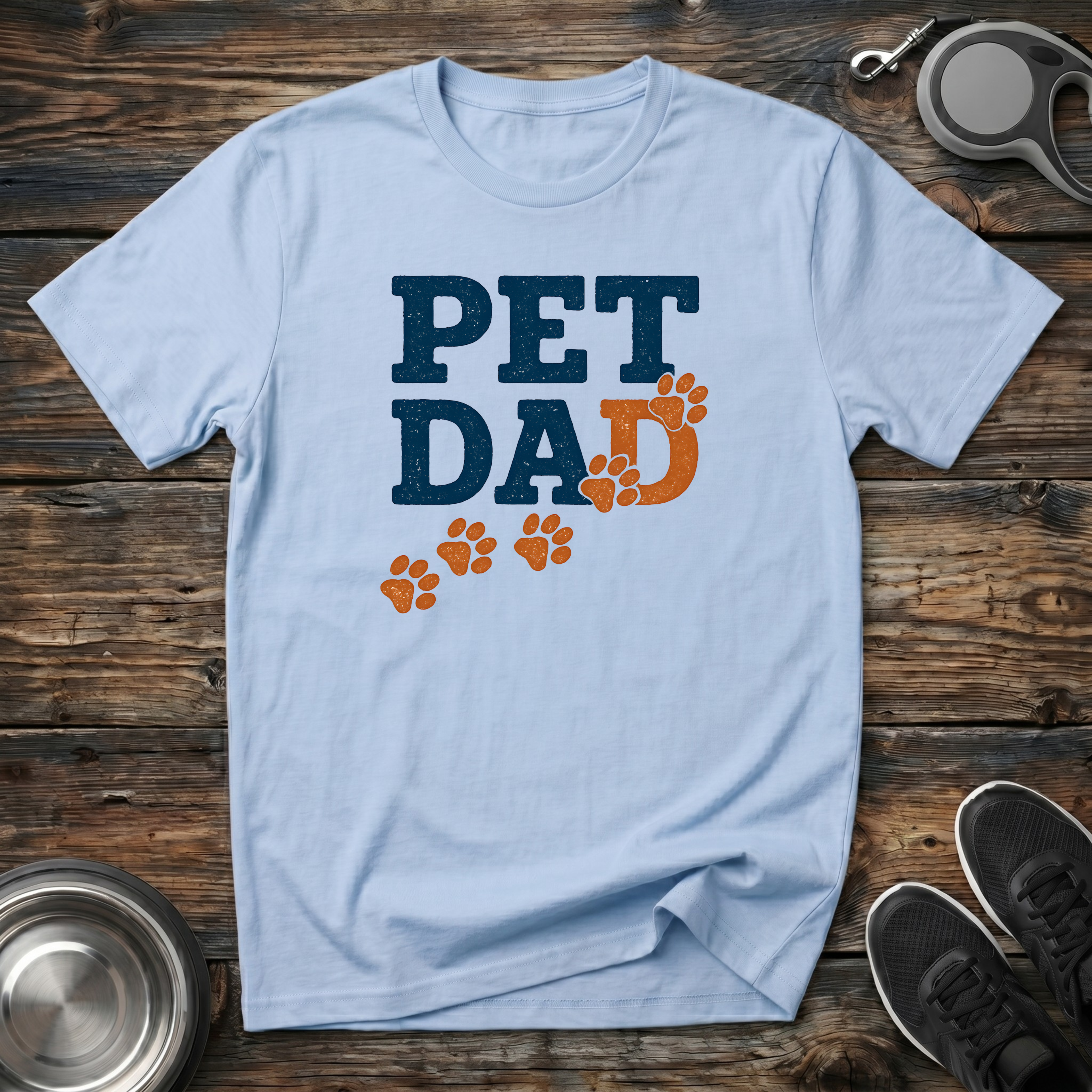 Pet Dad Paw Print T-Shirt – Funny Dog Dad Gift Tee for Men Who Love Their Pets