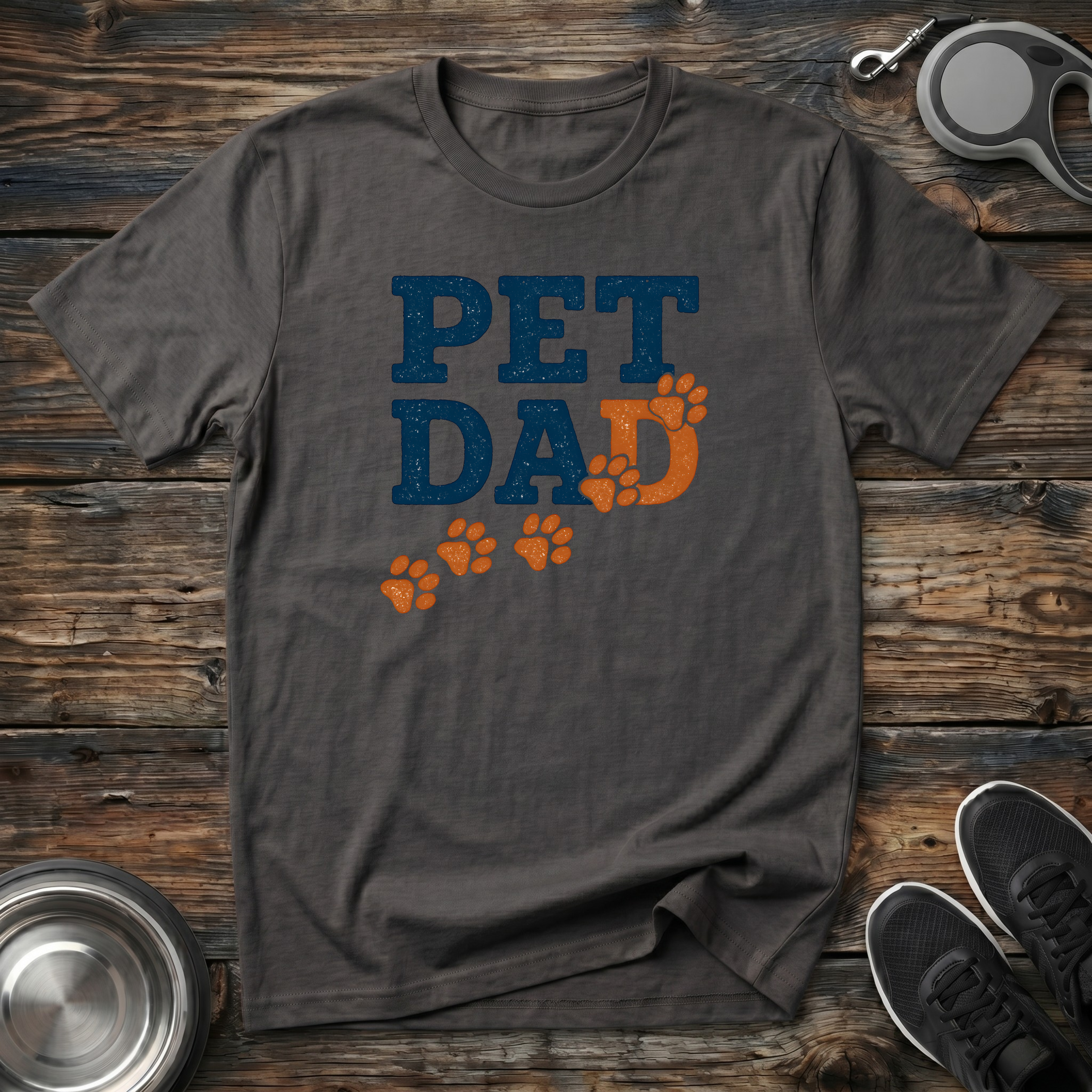 Pet Dad Paw Print T-Shirt – Funny Dog Dad Gift Tee for Men Who Love Their Pets