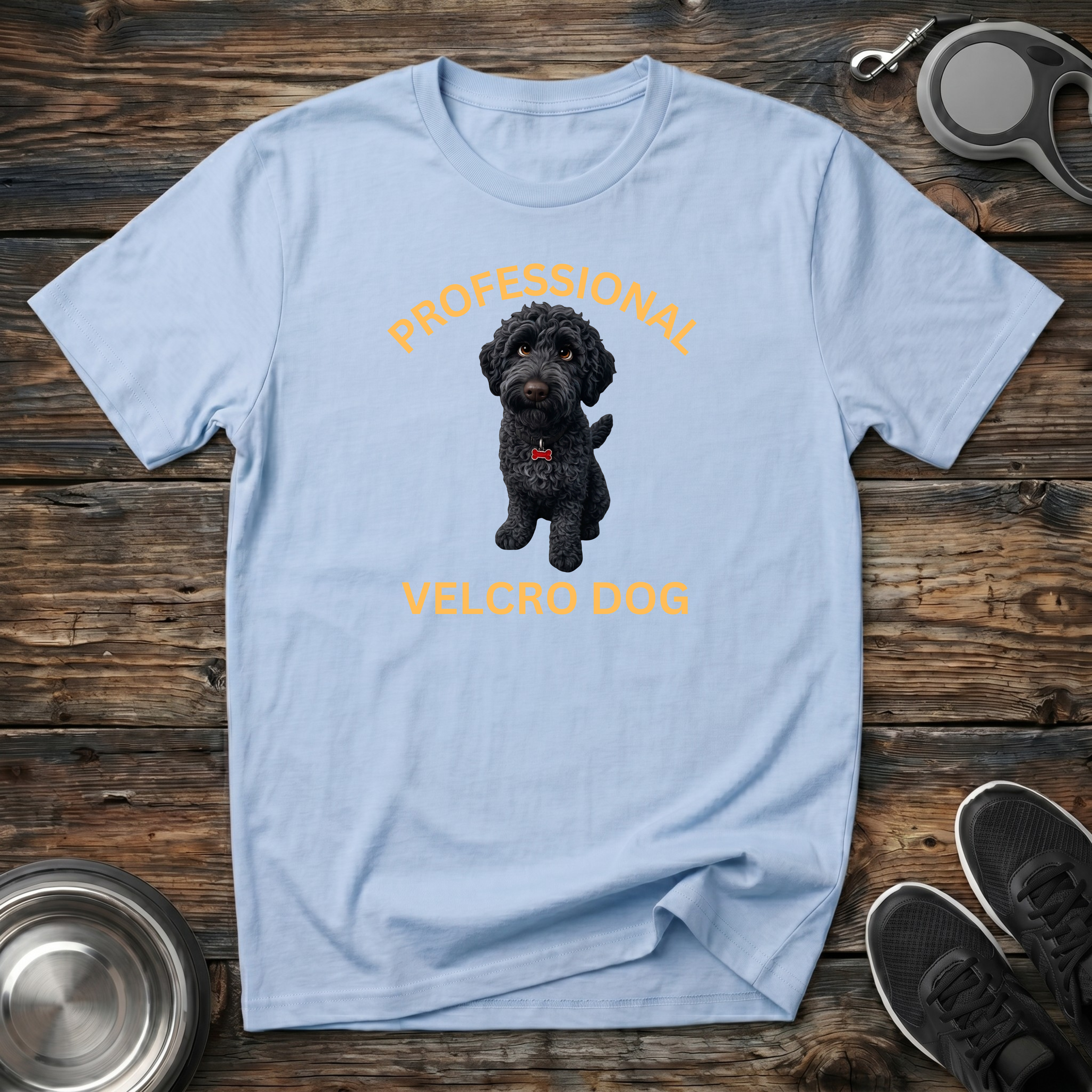 Professional Velcro Dog T-Shirt | Funny Black Doodle Lover Tee | Doodle Mom Dad Gift