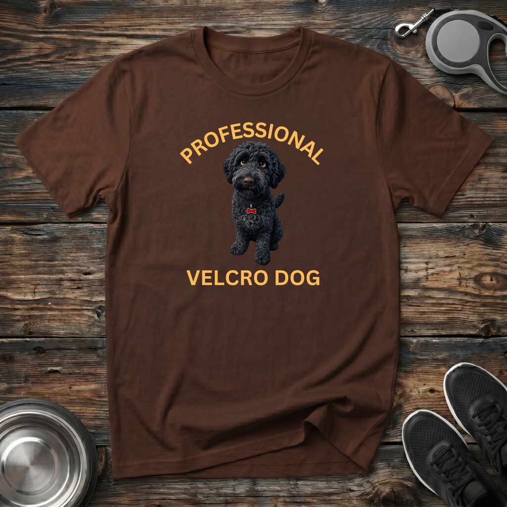 Professional Velcro Dog T-Shirt | Funny Black Doodle Lover Tee | Doodle Mom Dad Gift