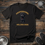 Professional Velcro Dog T-Shirt | Funny Black Doodle Lover Tee | Doodle Mom Dad Gift