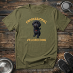 Professional Velcro Dog T-Shirt | Funny Black Doodle Lover Tee | Doodle Mom Dad Gift