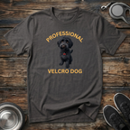 Professional Velcro Dog T-Shirt | Funny Black Doodle Lover Tee | Doodle Mom Dad Gift