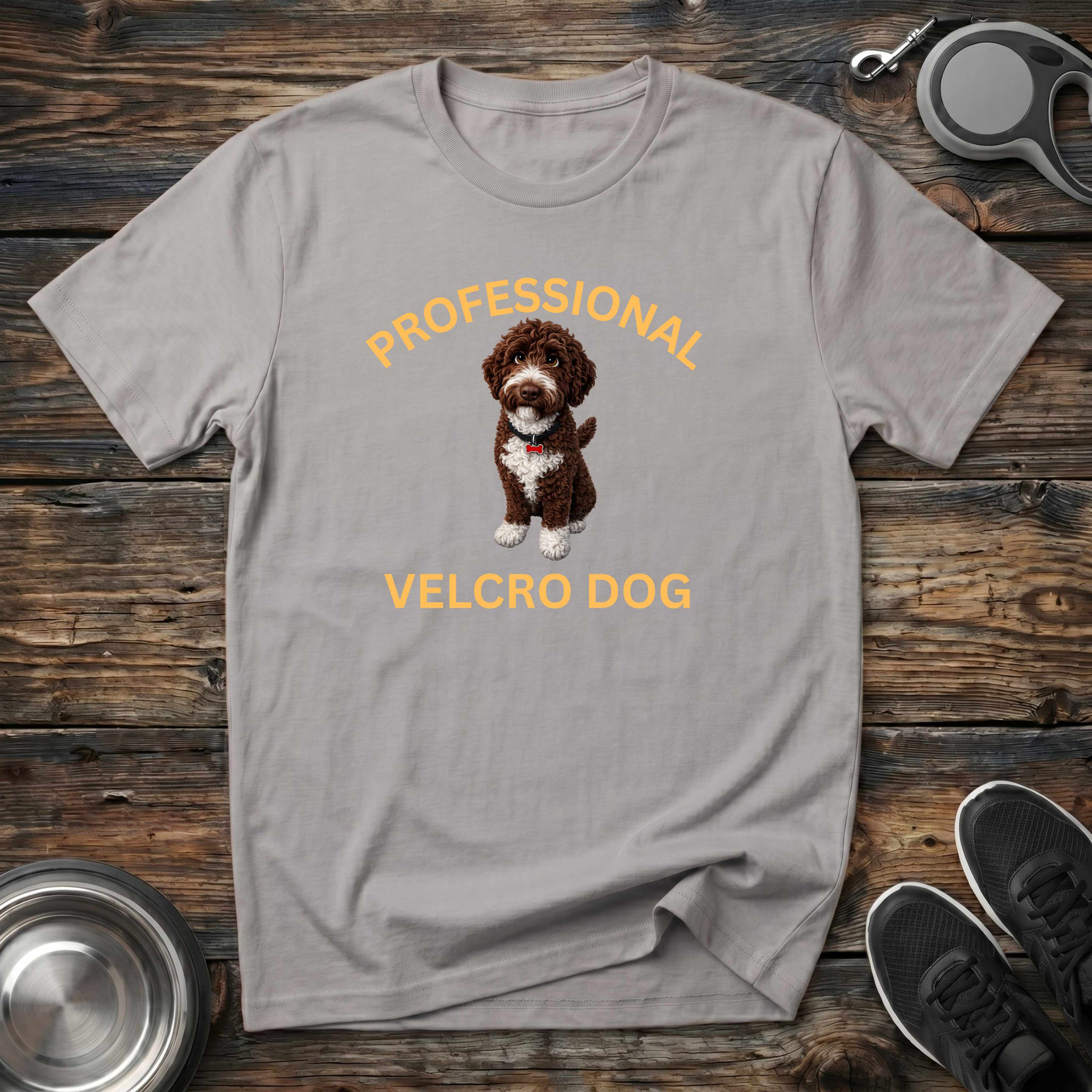 Professional Velcro Dog T-Shirt | Funny Chocolate Doodle Lover Tee | Doodle Mom Gift