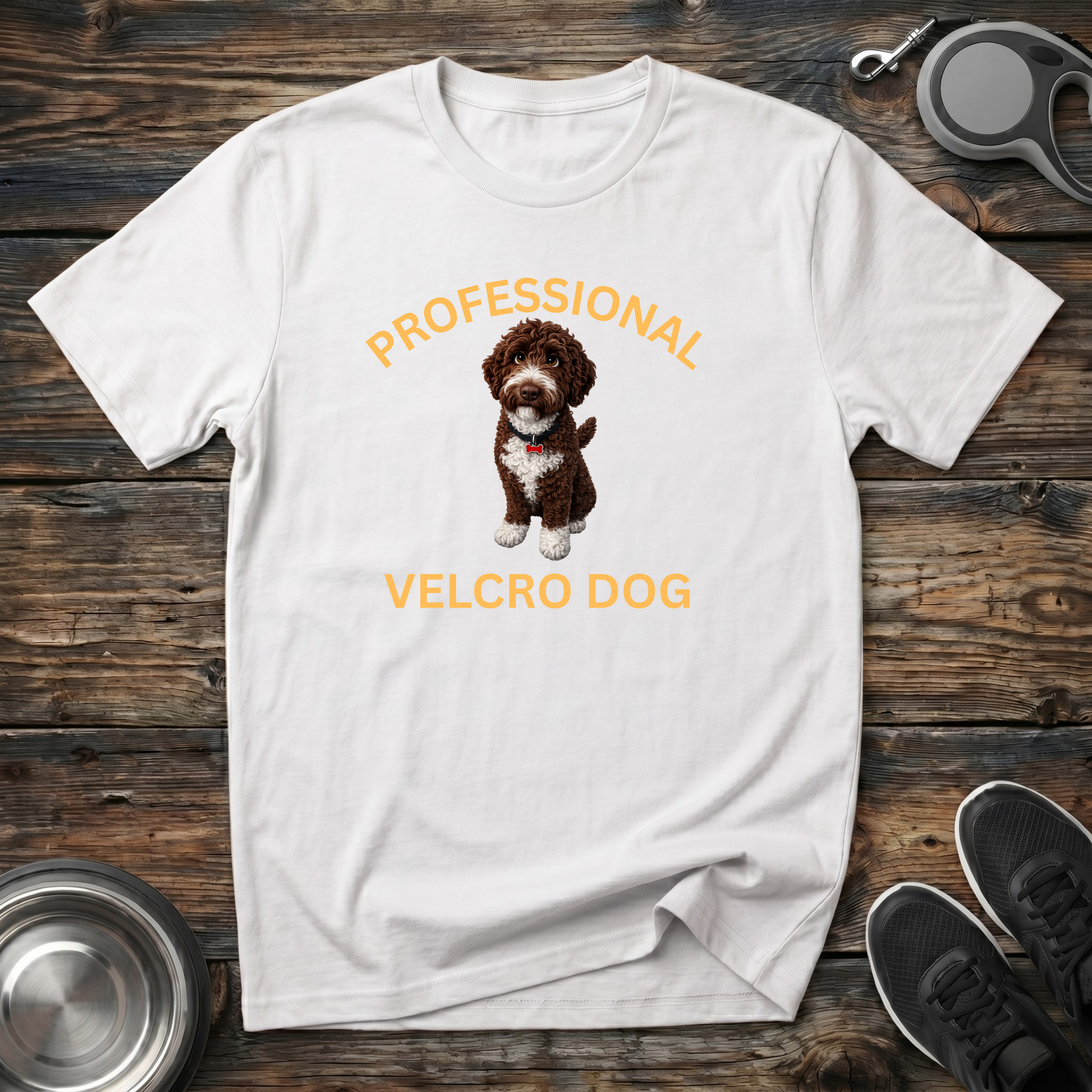 Professional Velcro Dog T-Shirt | Funny Chocolate Doodle Lover Tee | Doodle Mom Gift
