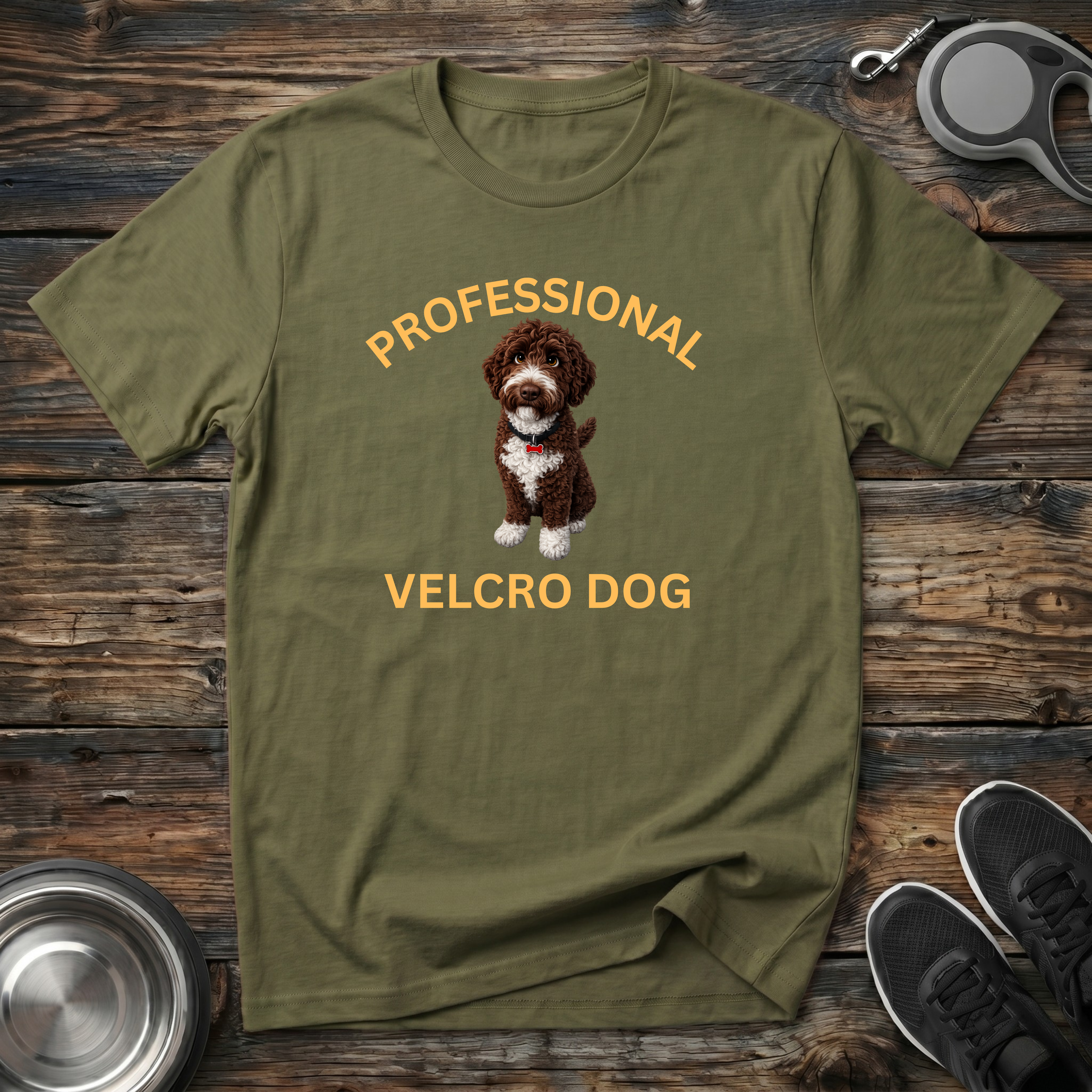 Professional Velcro Dog T-Shirt | Funny Chocolate Doodle Lover Tee | Doodle Mom Gift