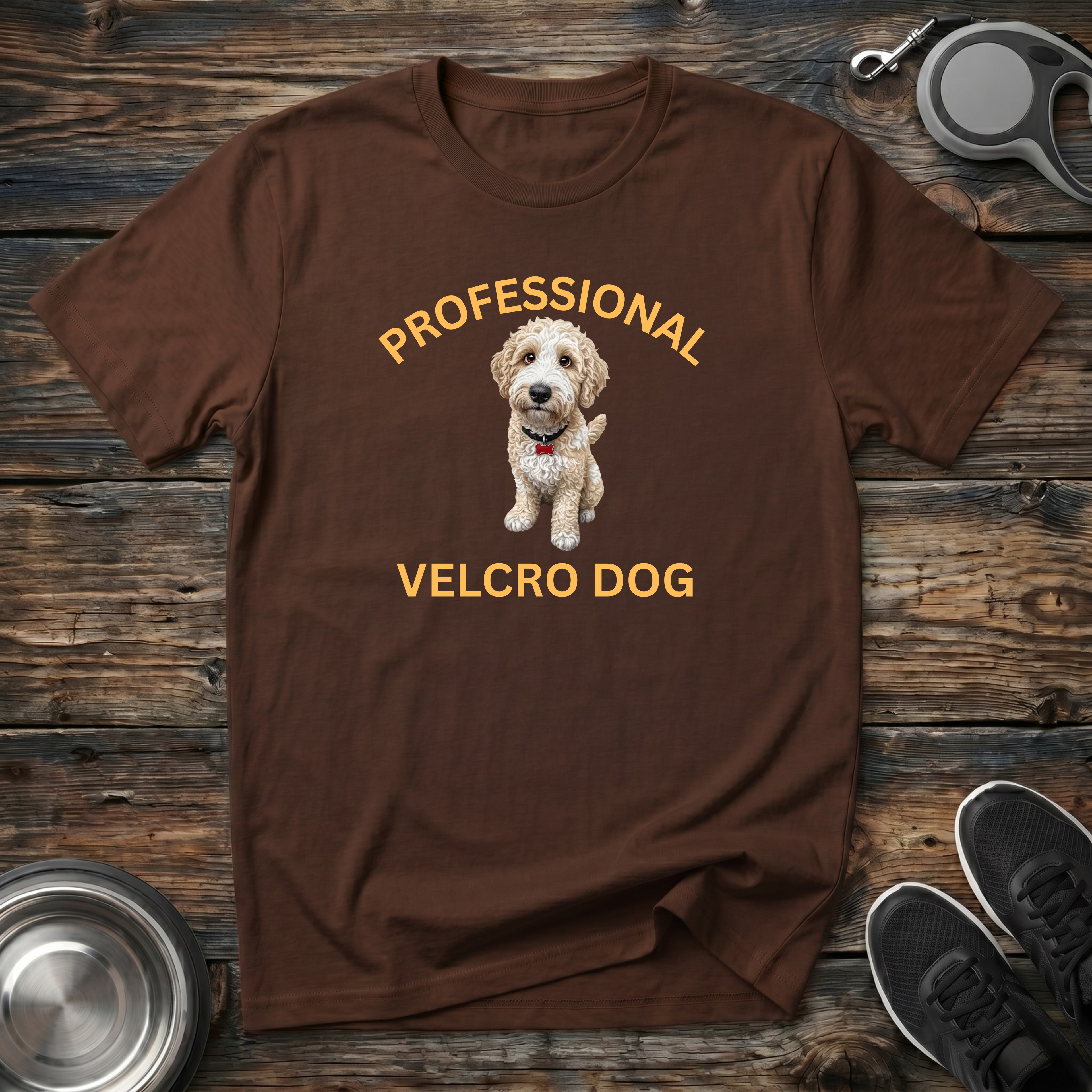Professional Velcro Dog T-Shirt | Funny Cream Doodle Lover Tee | Doodle Mom Dad Gift