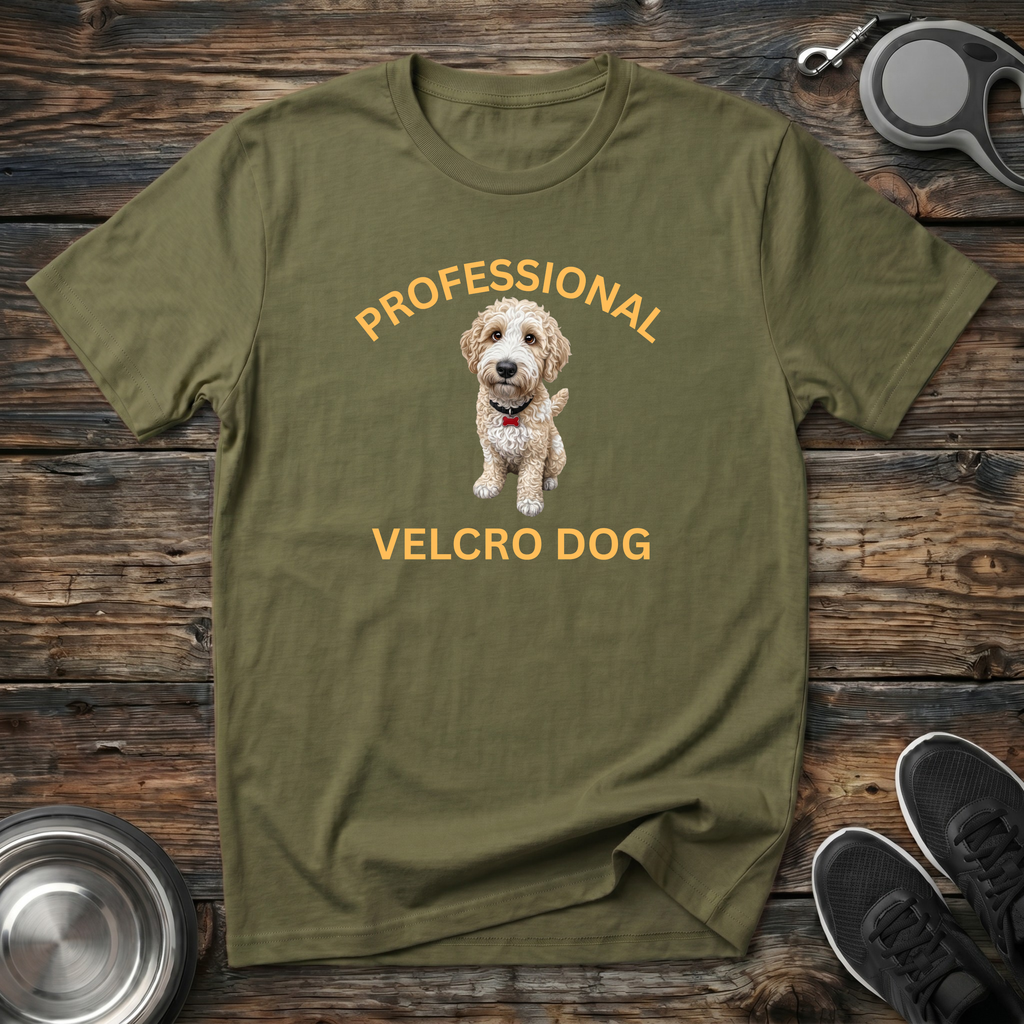 Professional Velcro Dog T-Shirt | Funny Cream Doodle Lover Tee | Doodle Mom Dad Gift