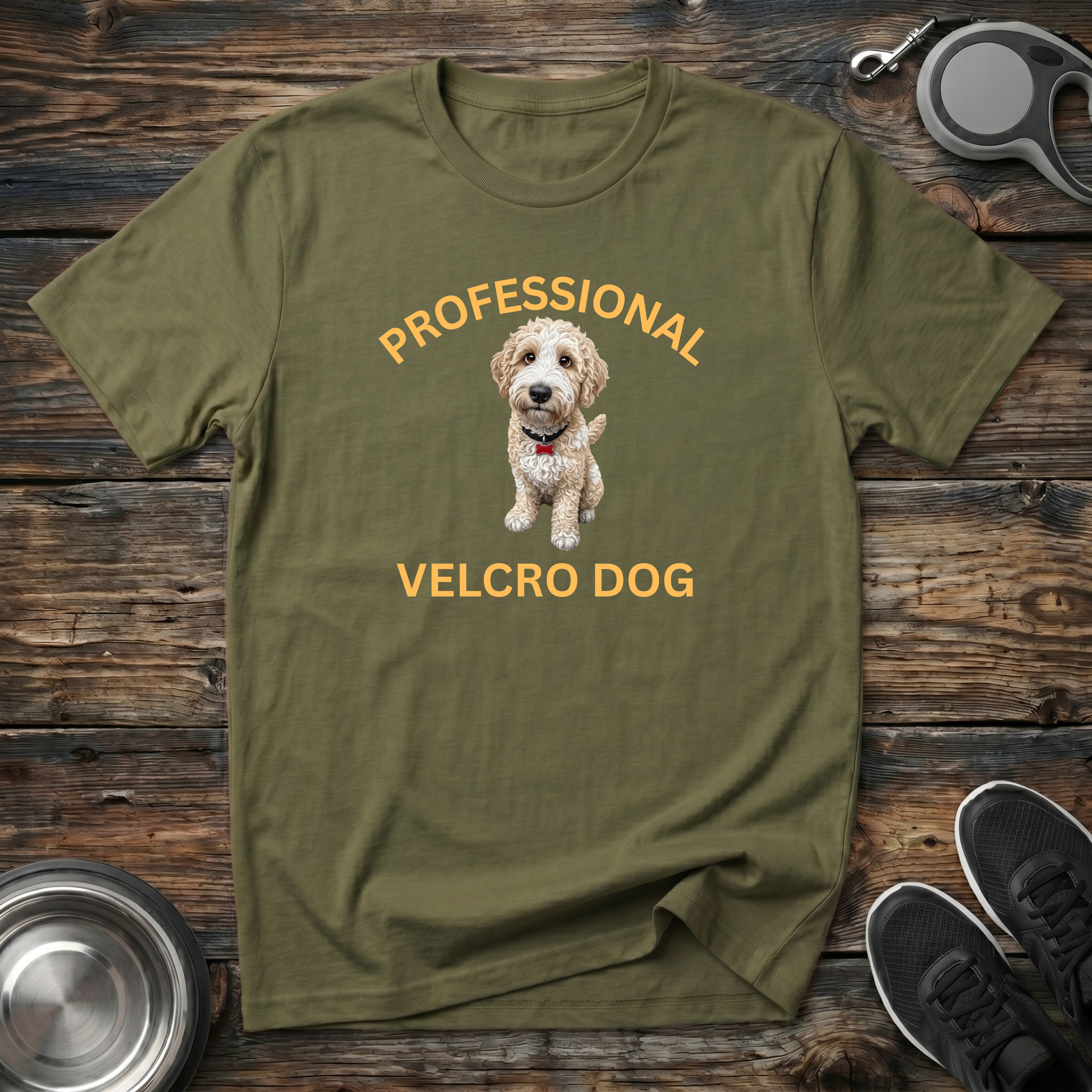 Professional Velcro Dog T-Shirt | Funny Cream Doodle Lover Tee | Doodle Mom Dad Gift