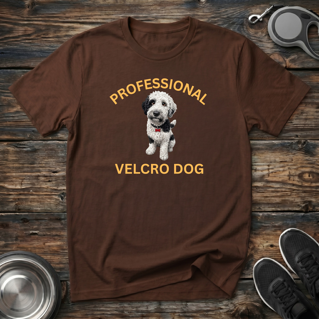 Professional Velcro Dog T-Shirt | Funny Parti Doodle Lover Tee | Doodle Mom Dad Gift