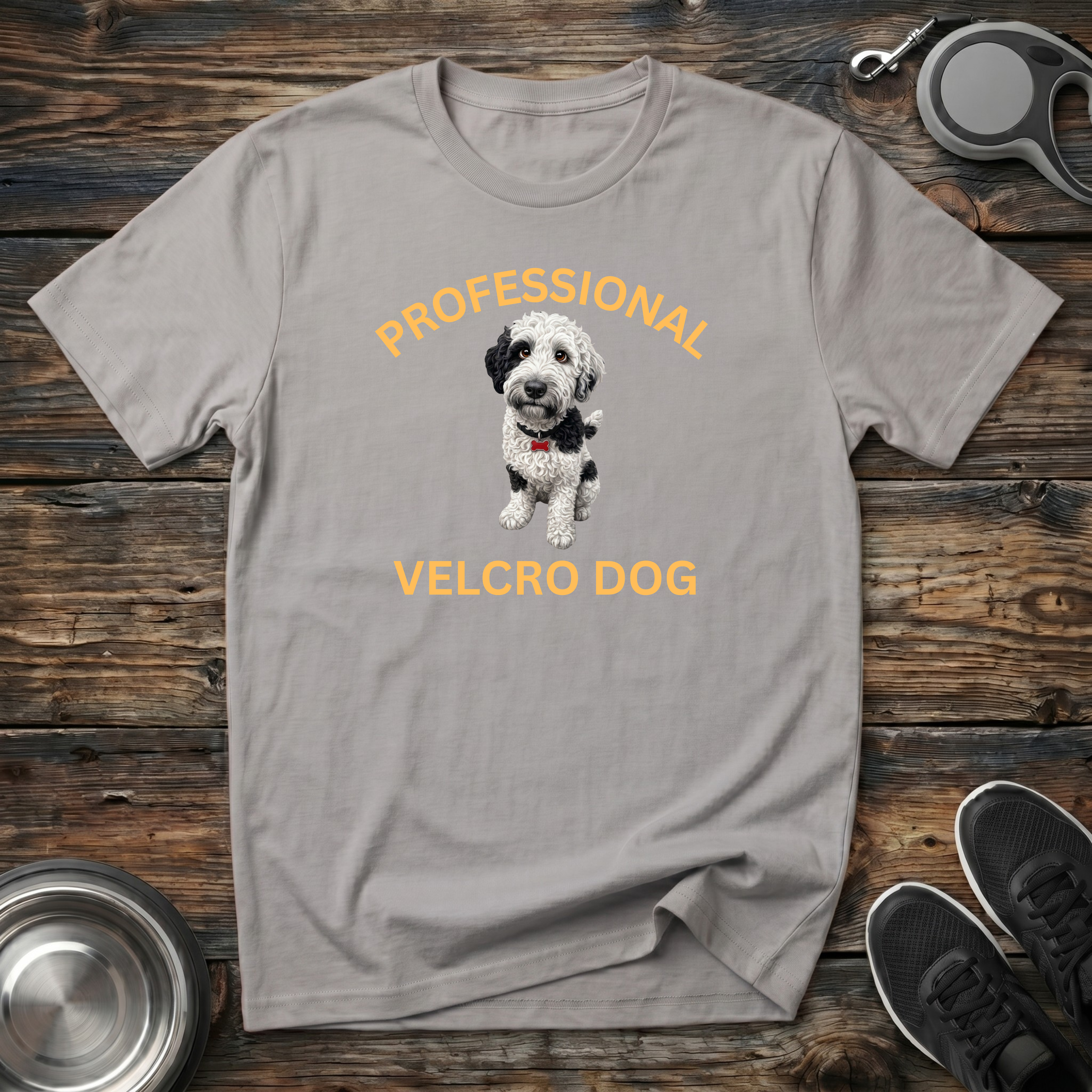 Professional Velcro Dog T-Shirt | Funny Parti Doodle Lover Tee | Doodle Mom Dad Gift