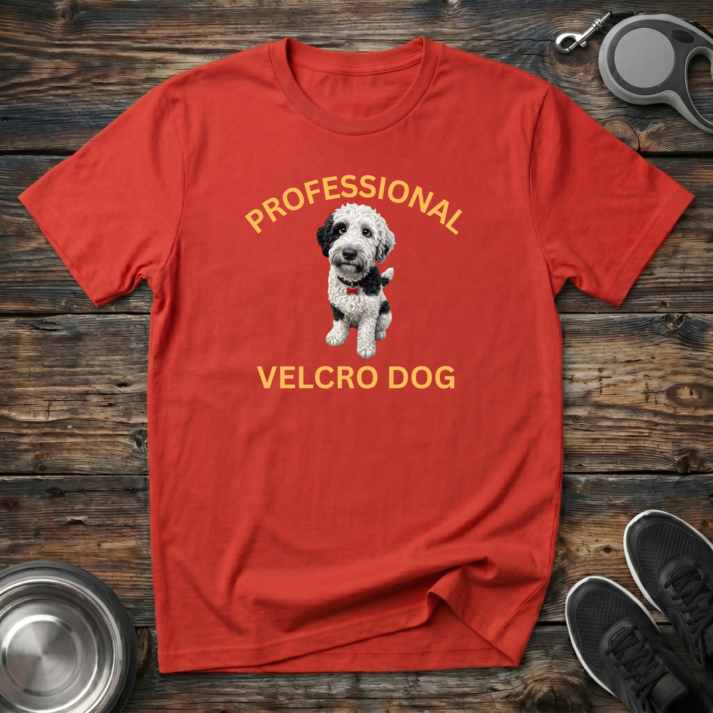Professional Velcro Dog T-Shirt | Funny Parti Doodle Lover Tee | Doodle Mom Dad Gift