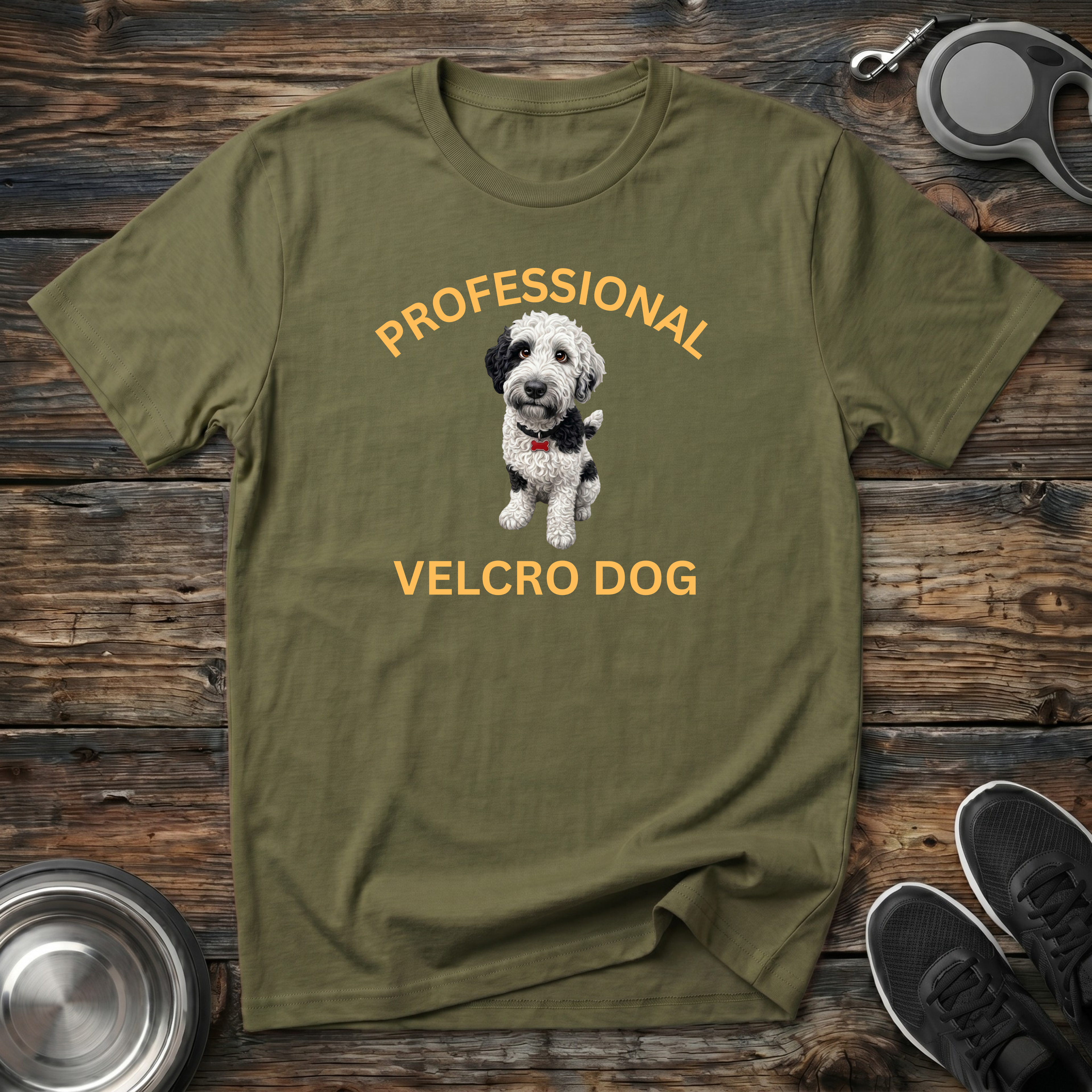 Professional Velcro Dog T-Shirt | Funny Parti Doodle Lover Tee | Doodle Mom Dad Gift