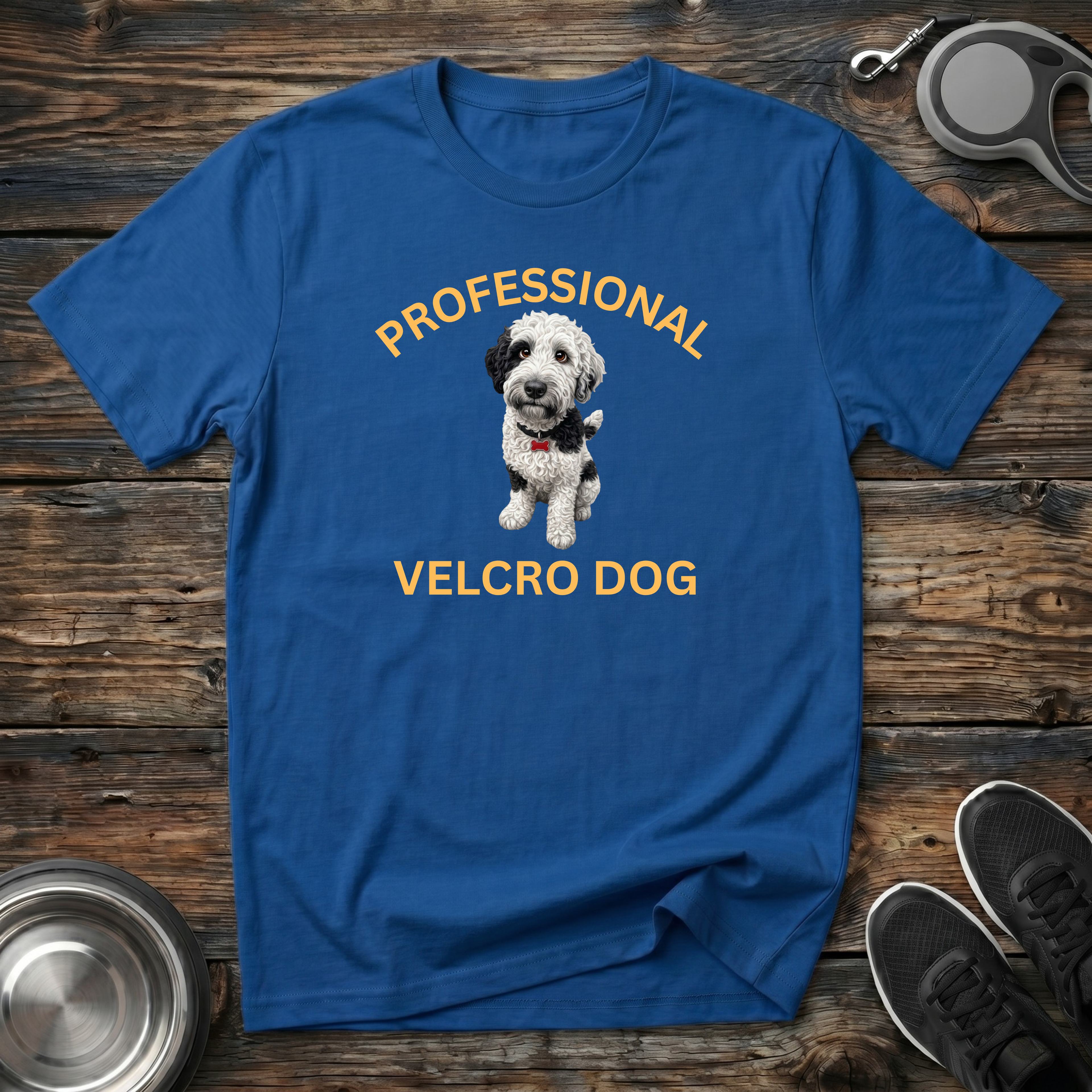 Professional Velcro Dog T-Shirt | Funny Parti Doodle Lover Tee | Doodle Mom Dad Gift