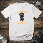 Professional Velcro Dog T-Shirt | Funny Grey Doodle Lover Tee | Doodle Mom Dad Gift