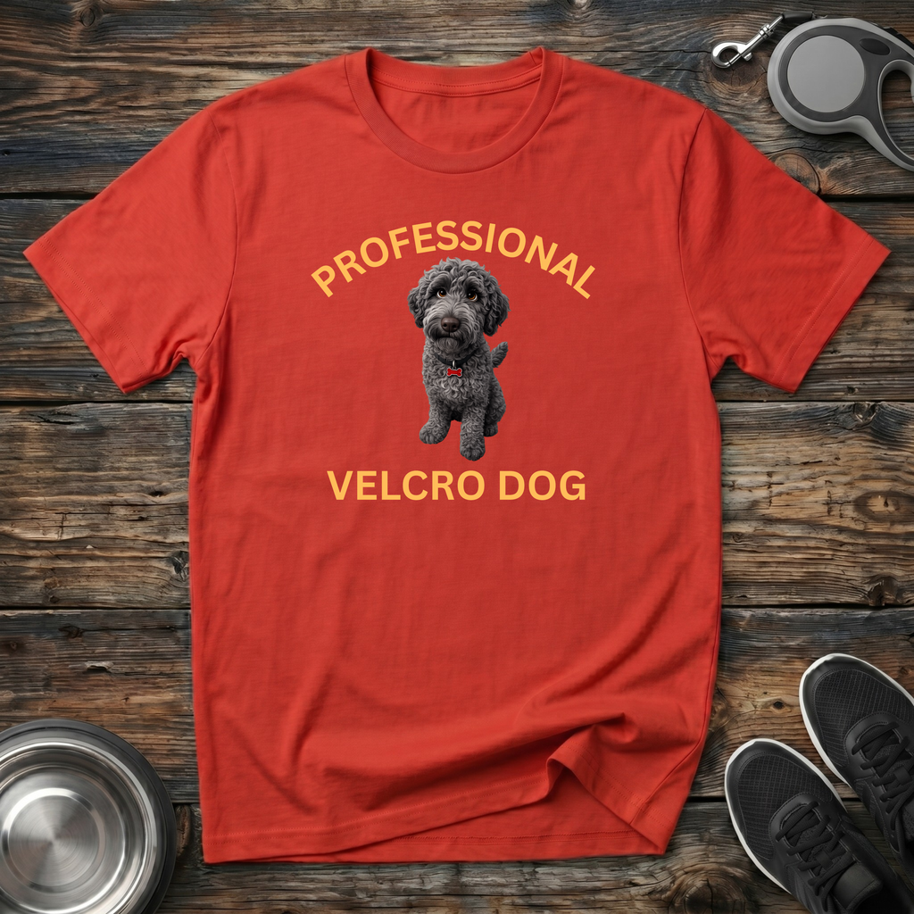 Professional Velcro Dog T-Shirt | Funny Grey Doodle Lover Tee | Doodle Mom Dad Gift