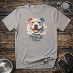 Proud Pitbull Mom Watercolor Portrait T-Shirt – Beautiful Pitbull Graphic Tee for Pitbull Lovers & Bully Breed Advocates