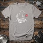 Rescued is My Favourite Breed T-Shirt | Rescue Dog Lover Tee | Adopt Don't Shop Gift