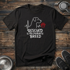 Rescued is My Favourite Breed T-Shirt | Rescue Dog Lover Tee | Adopt Don't Shop Gift