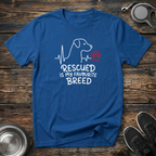 Rescued is My Favourite Breed T-Shirt | Rescue Dog Lover Tee | Adopt Don't Shop Gift