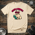 Skate & Snuggle Funny French Bulldog T-Shirt – Cute Frenchie on Skateboard Graphic Tee for Dog Lovers & Skate Culture Fans