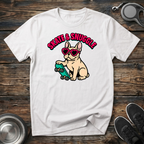 Skate & Snuggle Funny French Bulldog T-Shirt – Cute Frenchie on Skateboard Graphic Tee for Dog Lovers & Skate Culture Fans