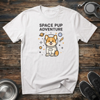 Space Pup Adventure Funny Corgi Astronaut T-Shirt – Cute Dog Graphic Tee for Dog Lovers & Kids at Heart
