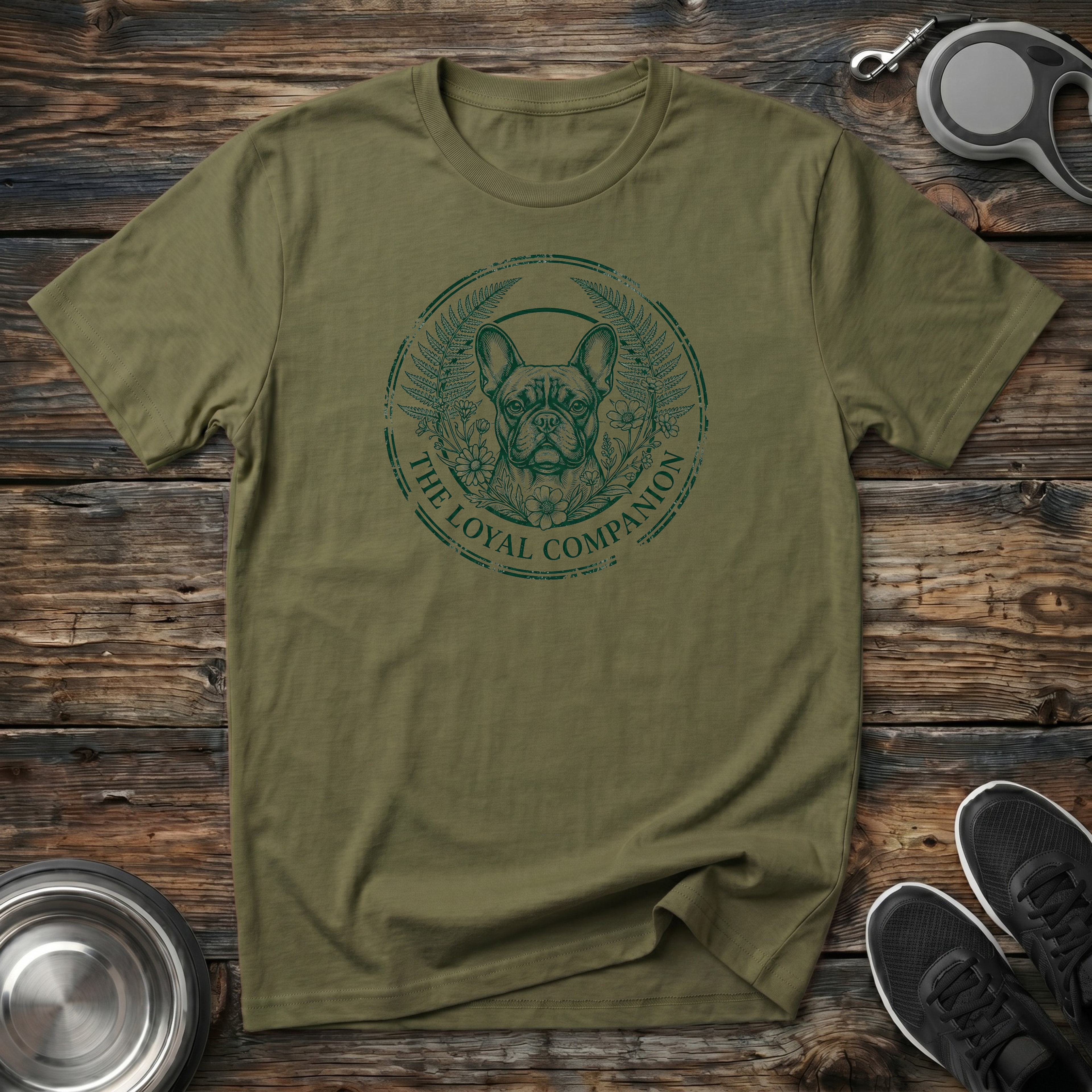 The Loyal Companion T-Shirt | Elegant French Bulldog Tee | Frenchie Mom Dad Gift