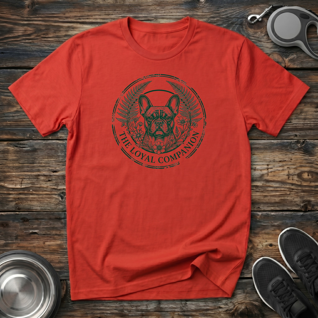 The Loyal Companion T-Shirt | Elegant French Bulldog Tee | Frenchie Mom Dad Gift
