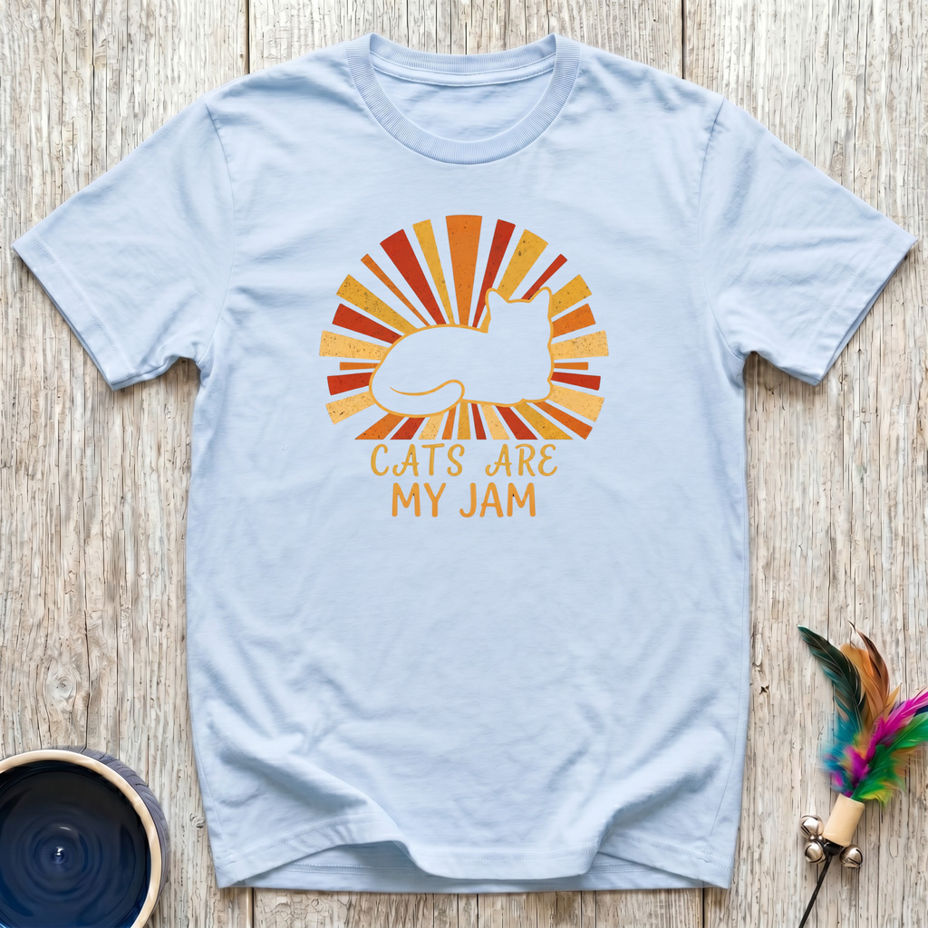 Cats Are My Jam T-Shirt | Funny Retro Cat Lover Tee | Cat Mom Dad Boho Gift