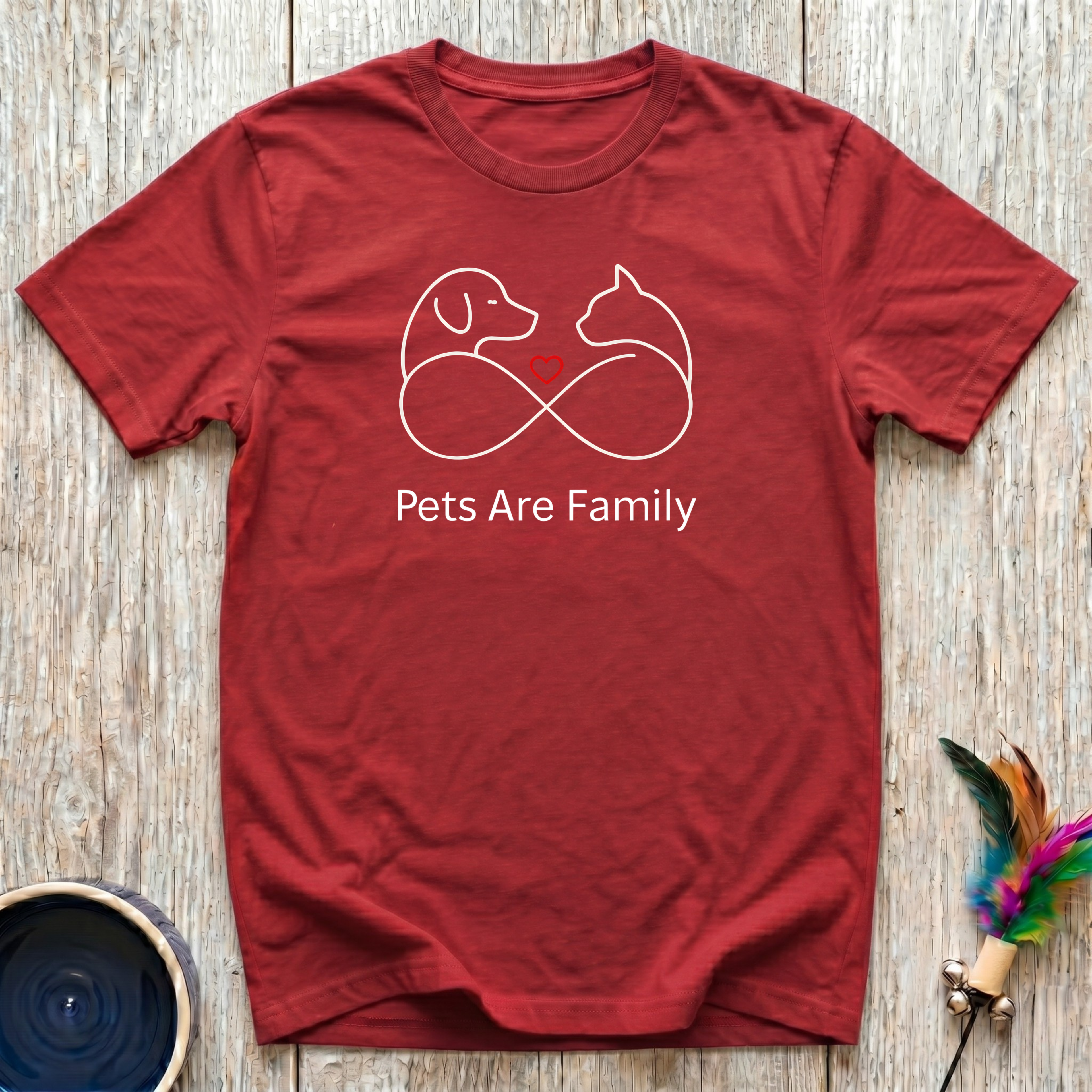 Pets Are Family T-Shirt | Elegant Dog Cat Lover Tee | Pet Mom Dad Minimalist Gift