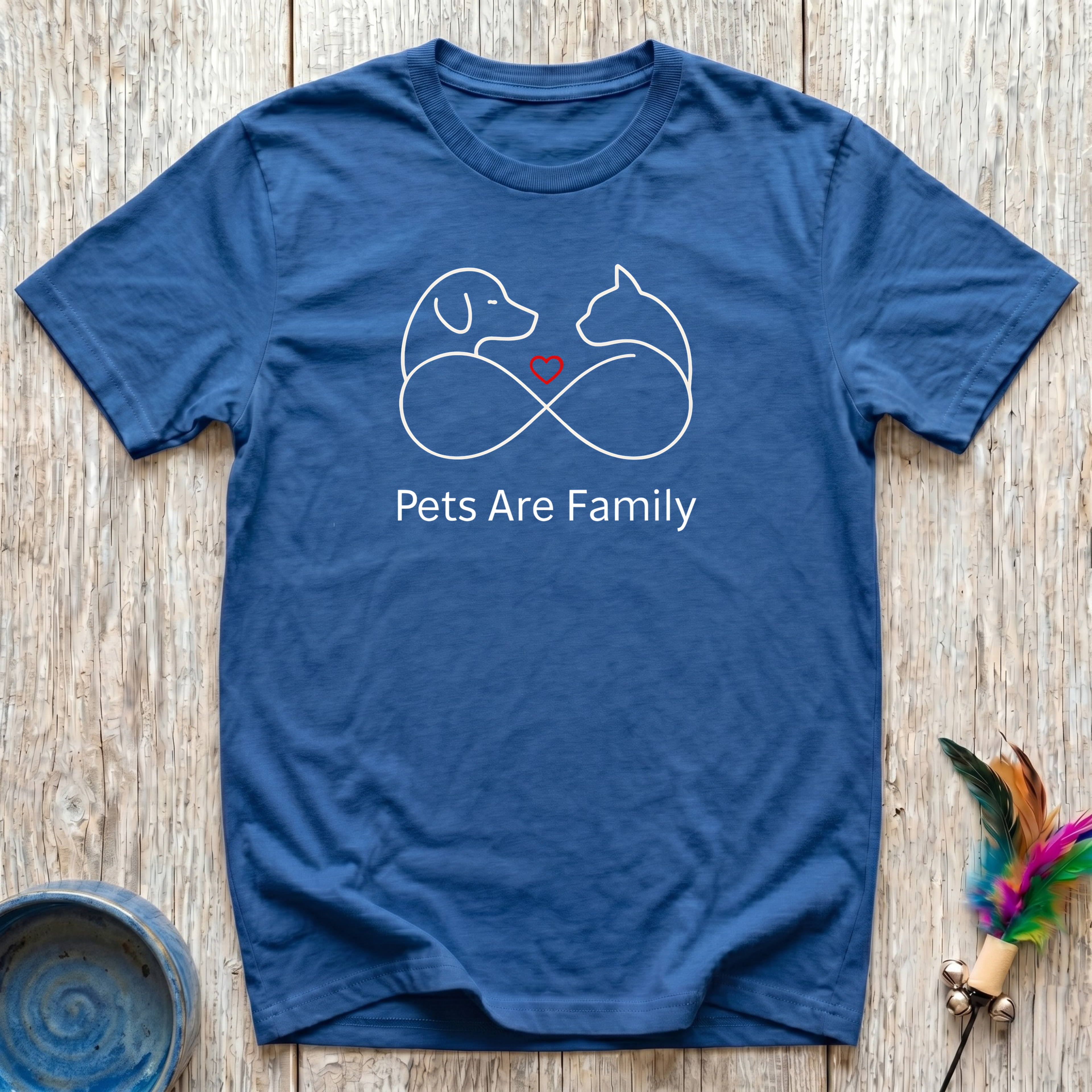 Pets Are Family T-Shirt | Elegant Dog Cat Lover Tee | Pet Mom Dad Minimalist Gift