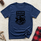 Swim Happy T-Shirt | Funny Fish Lover Tee | Aquarium Owner Ocean Swimmer Gift