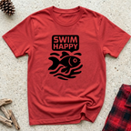 Swim Happy T-Shirt | Funny Fish Lover Tee | Aquarium Owner Ocean Swimmer Gift