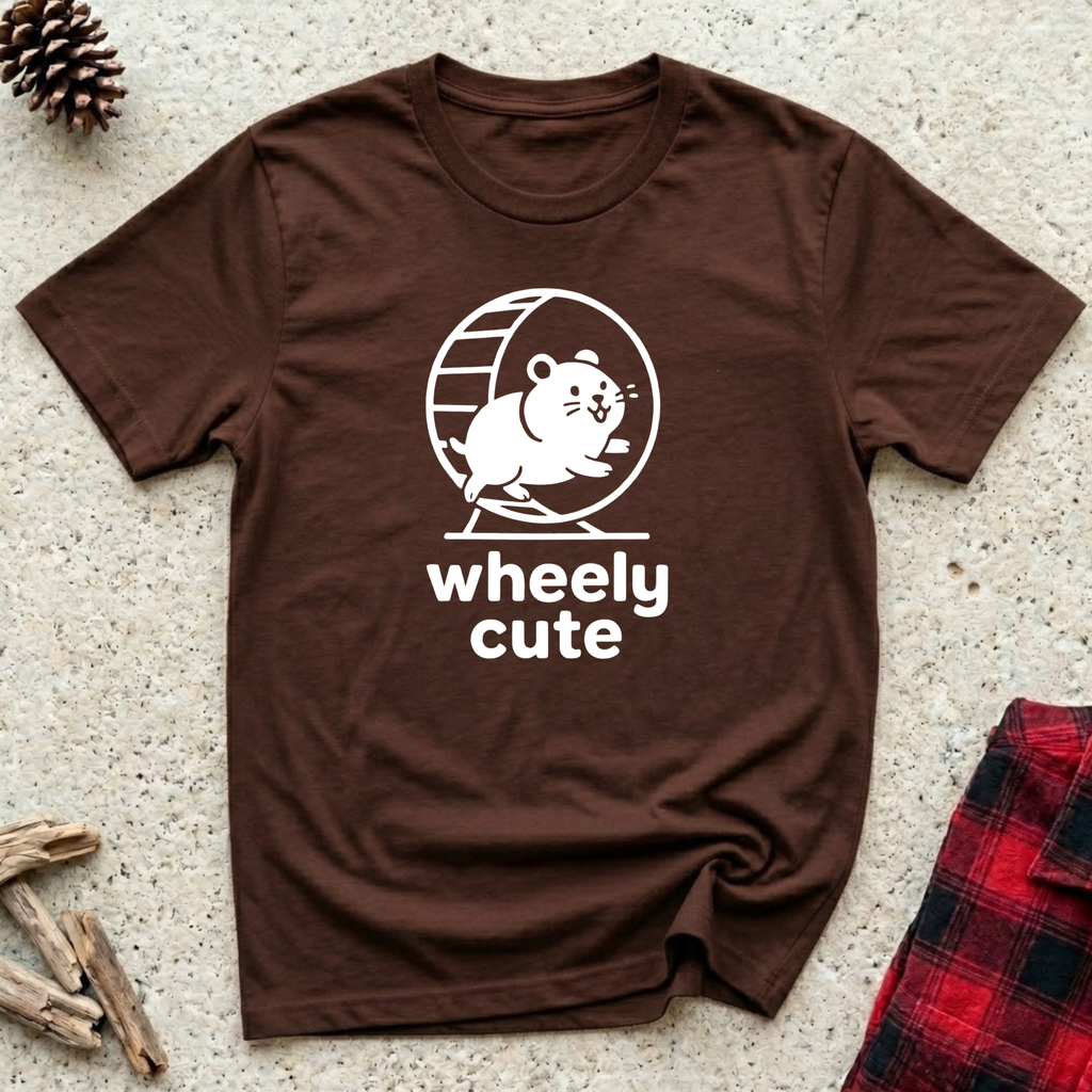 Wheely Cute T-Shirt | Funny Hamster Lover Tee | Hamster Mom Dad Wheel Gift