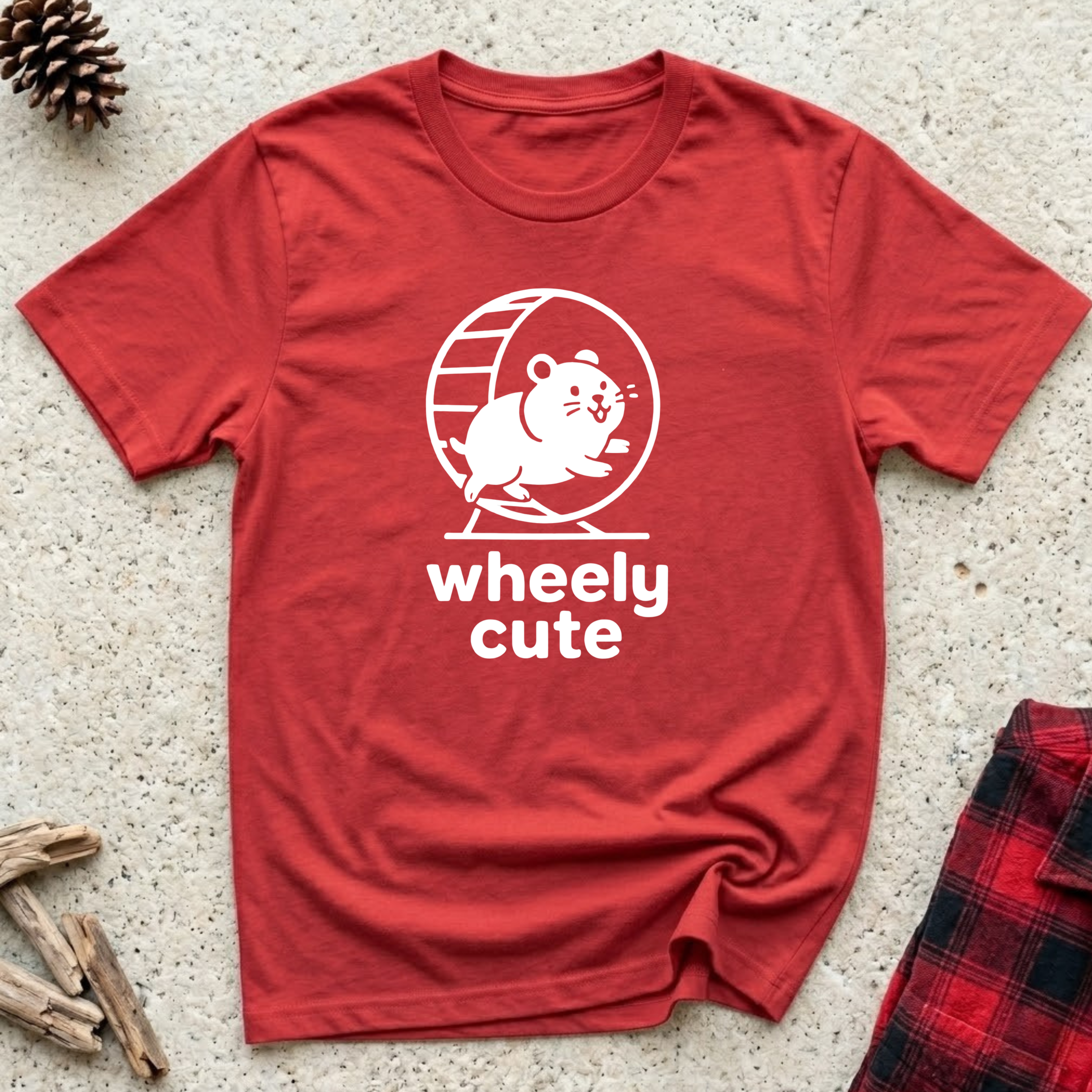 Wheely Cute T-Shirt | Funny Hamster Lover Tee | Hamster Mom Dad Wheel Gift