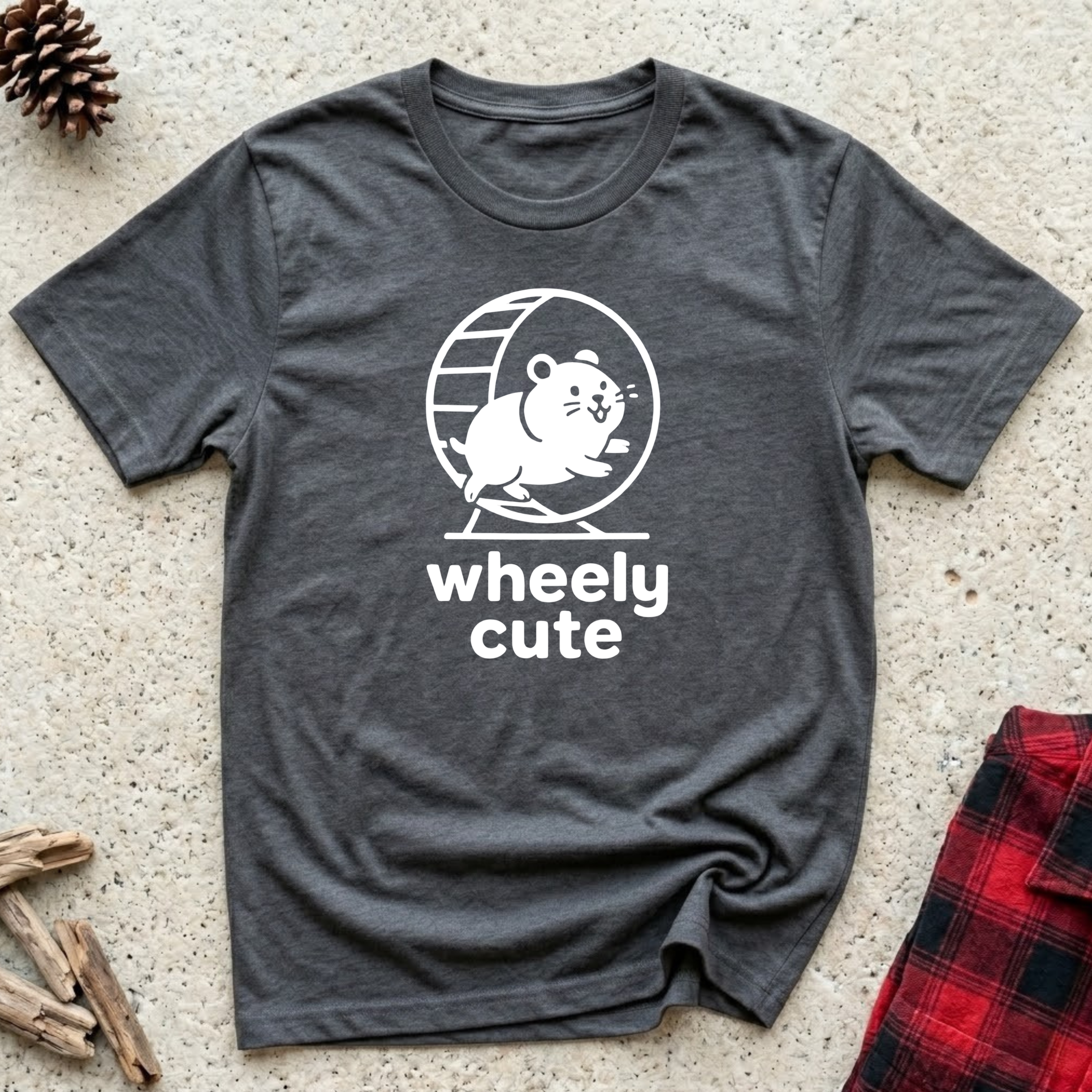 Wheely Cute T-Shirt | Funny Hamster Lover Tee | Hamster Mom Dad Wheel Gift