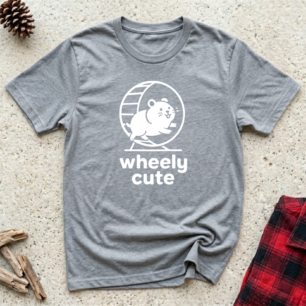 Wheely Cute T-Shirt | Funny Hamster Lover Tee | Hamster Mom Dad Wheel Gift