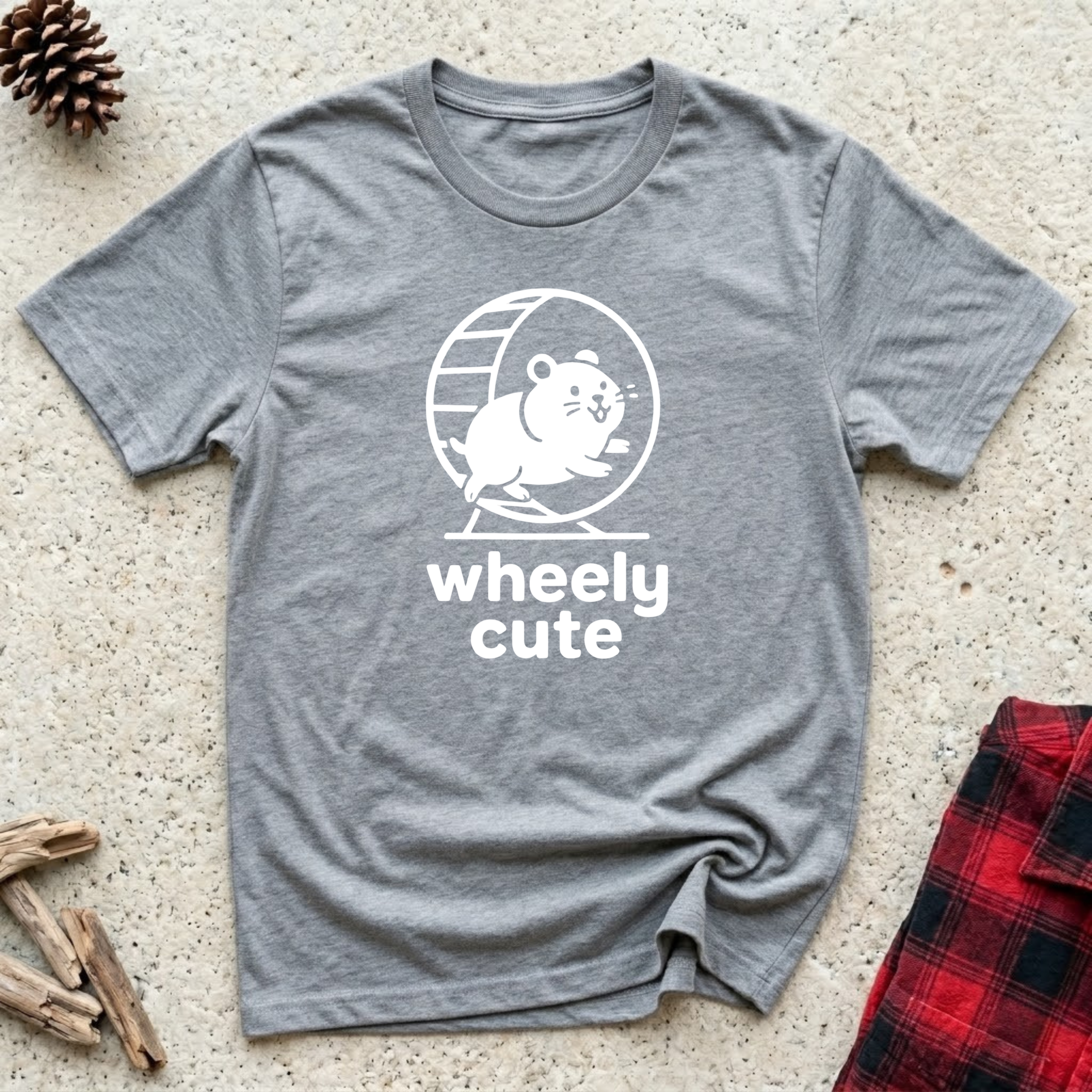 Wheely Cute T-Shirt | Funny Hamster Lover Tee | Hamster Mom Dad Wheel Gift