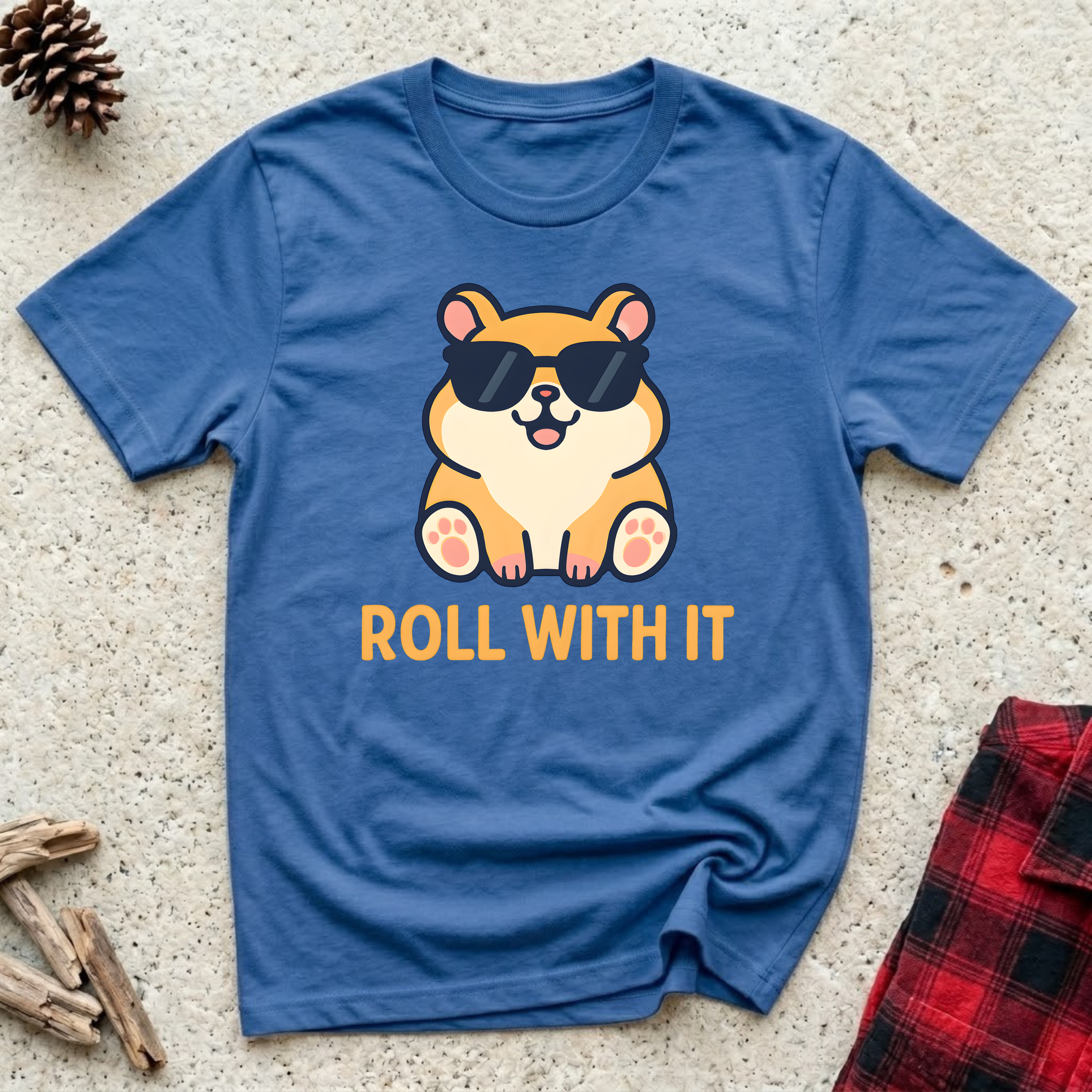 Roll With It T-Shirt | Funny Corgi Dog Lover Tee | Cute Dog Mom Dad Gift