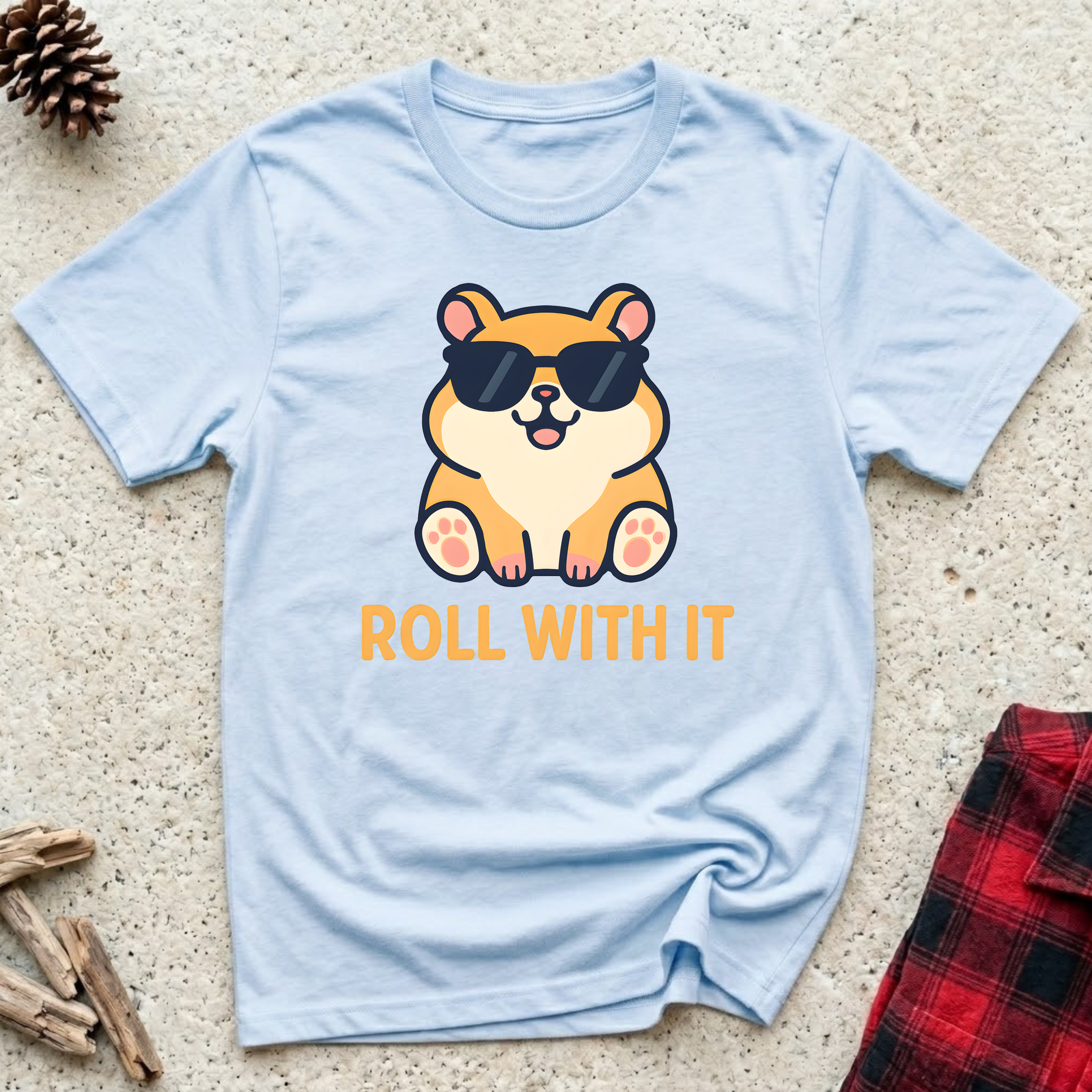 Roll With It T-Shirt | Funny Corgi Dog Lover Tee | Cute Dog Mom Dad Gift