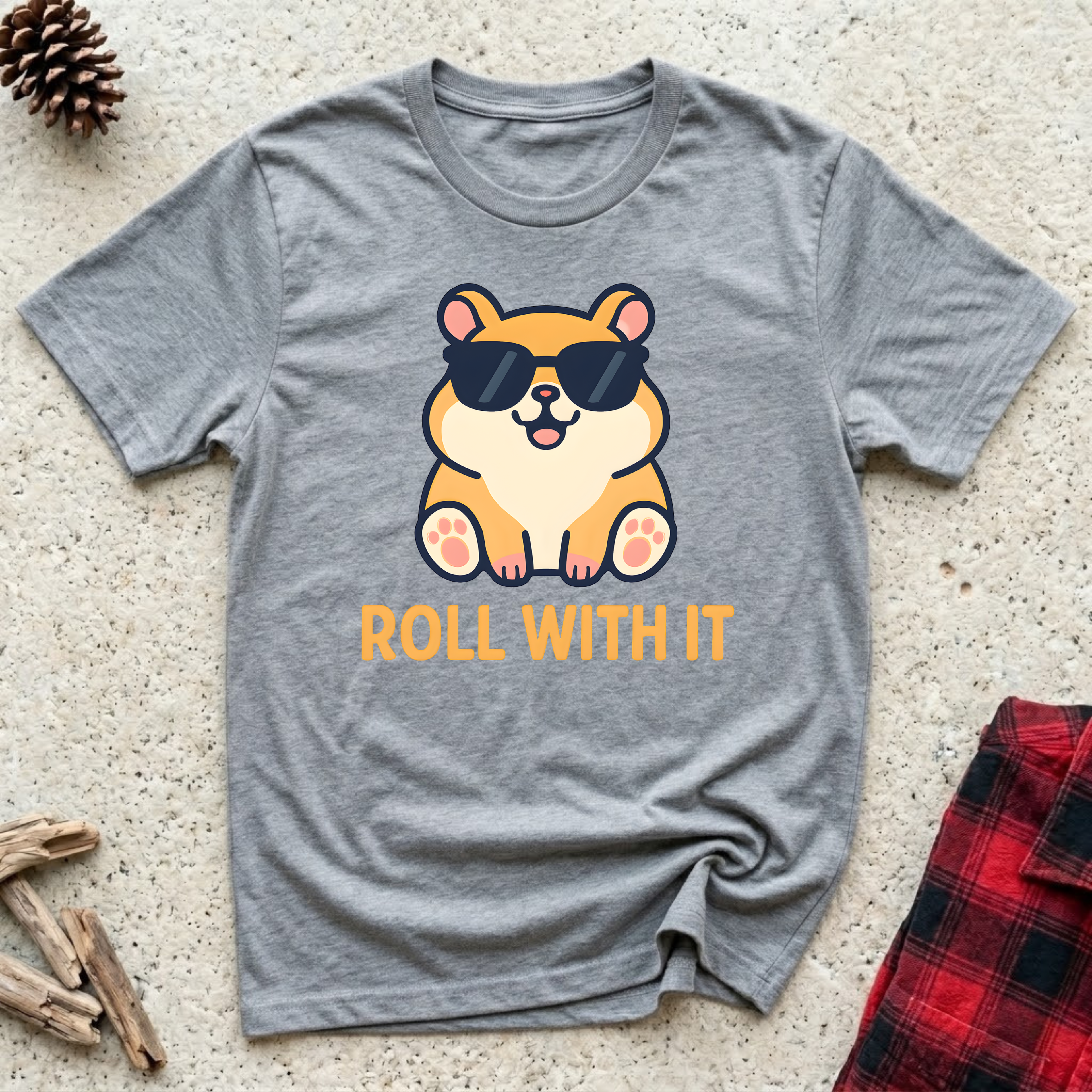 Roll With It T-Shirt | Funny Corgi Dog Lover Tee | Cute Dog Mom Dad Gift