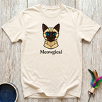 Meowgical T-Shirt | Funny Siamese Cat Lover Tee | Geometric Cat Mom Gift